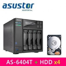 ASUSTOR AS-6404T，附硬碟*4台